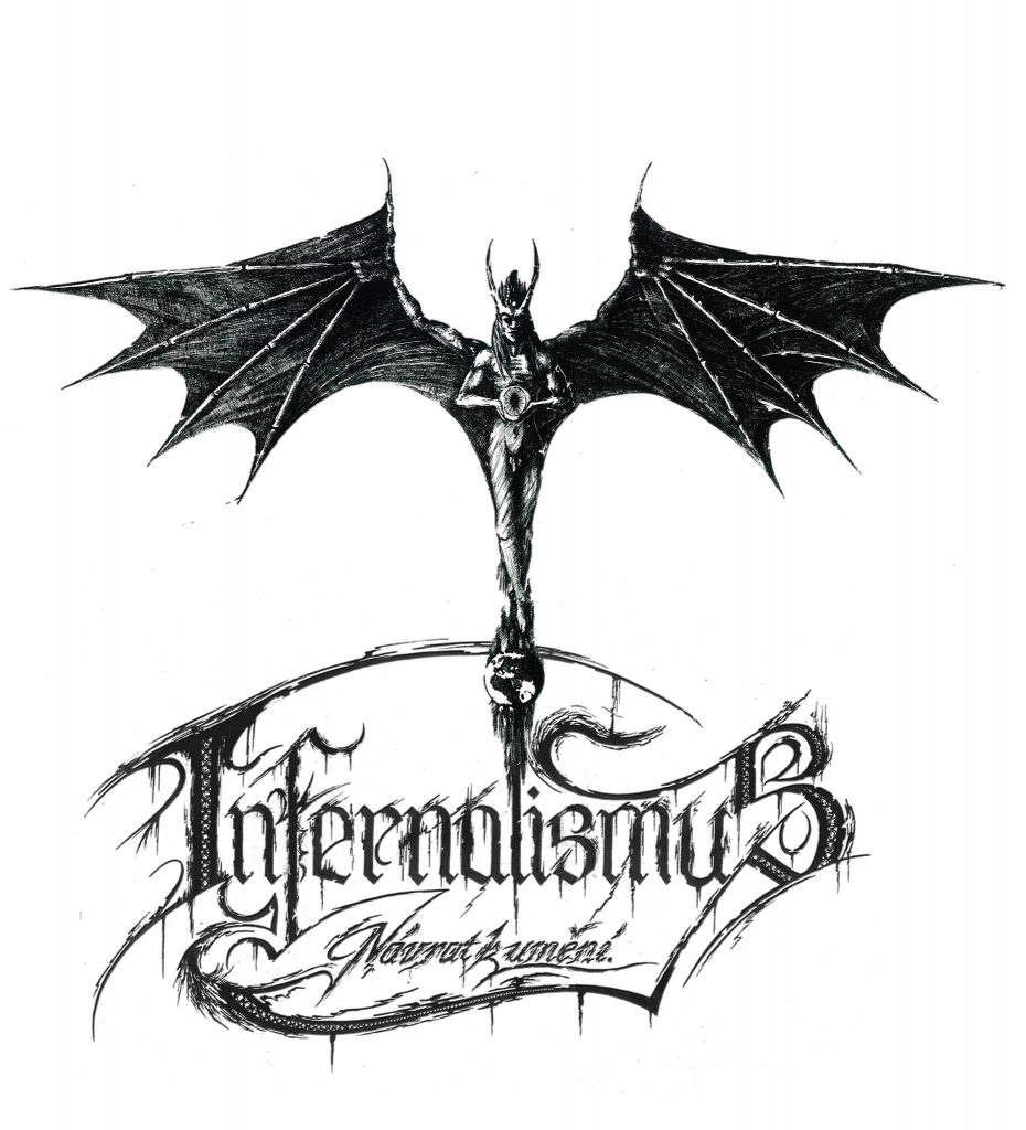 Logo Infernalistů s motivem démona umění.